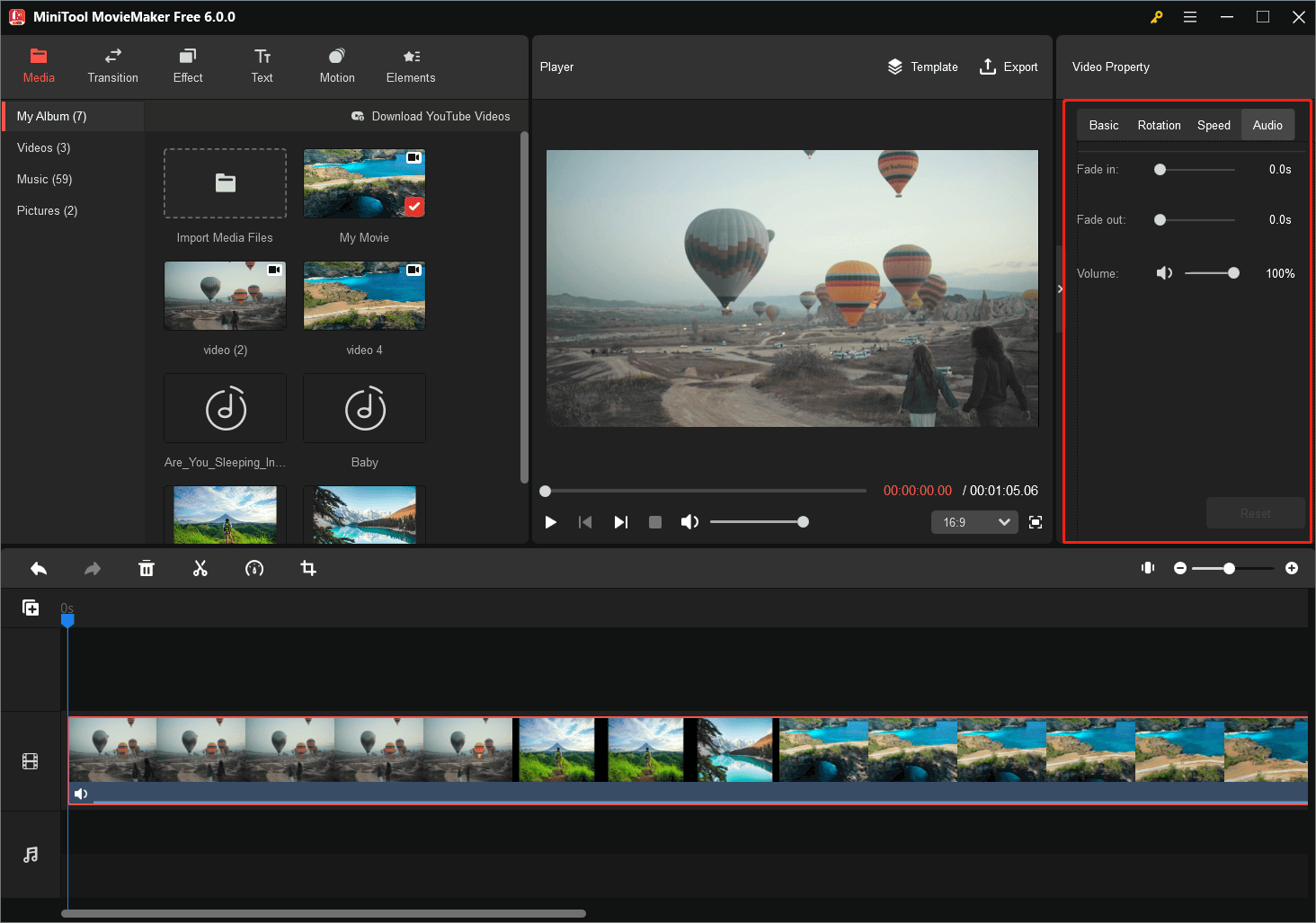 manage video built-in audio