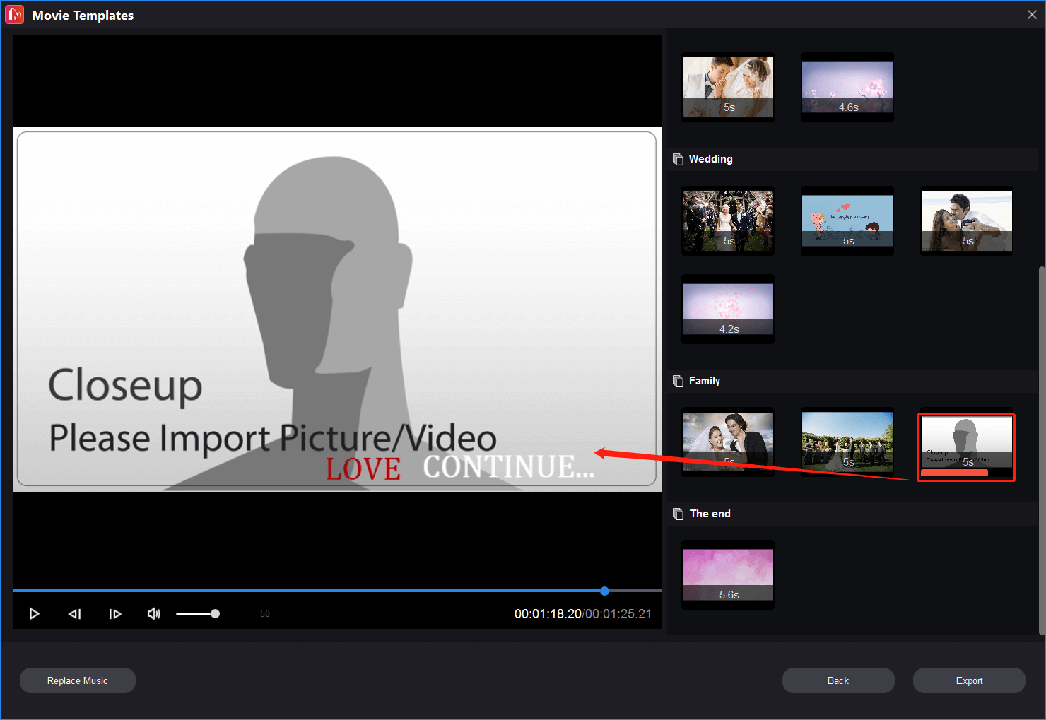 empty scene in a video