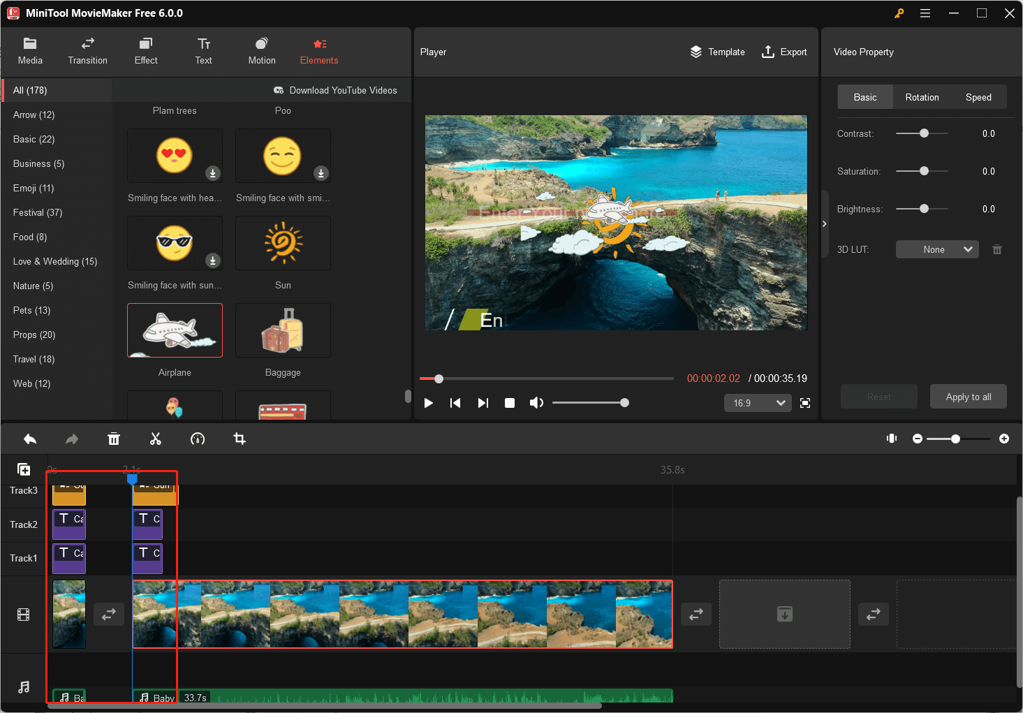 quick split multiple media clips