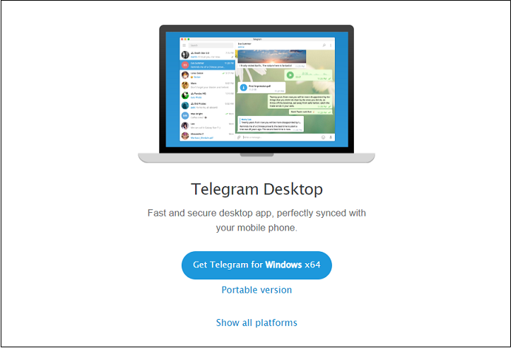 Telegramデスクトップをダウンロード